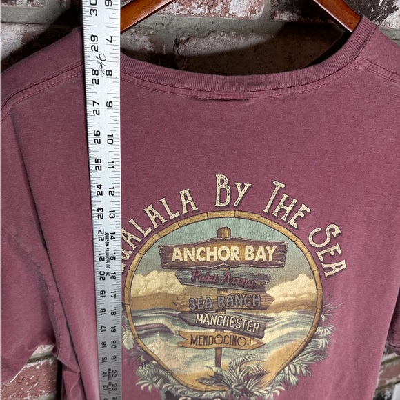 Vintage Gualala By The Sea California Graphic Mauve Men’s T-Shirt - Picture 7 of 10